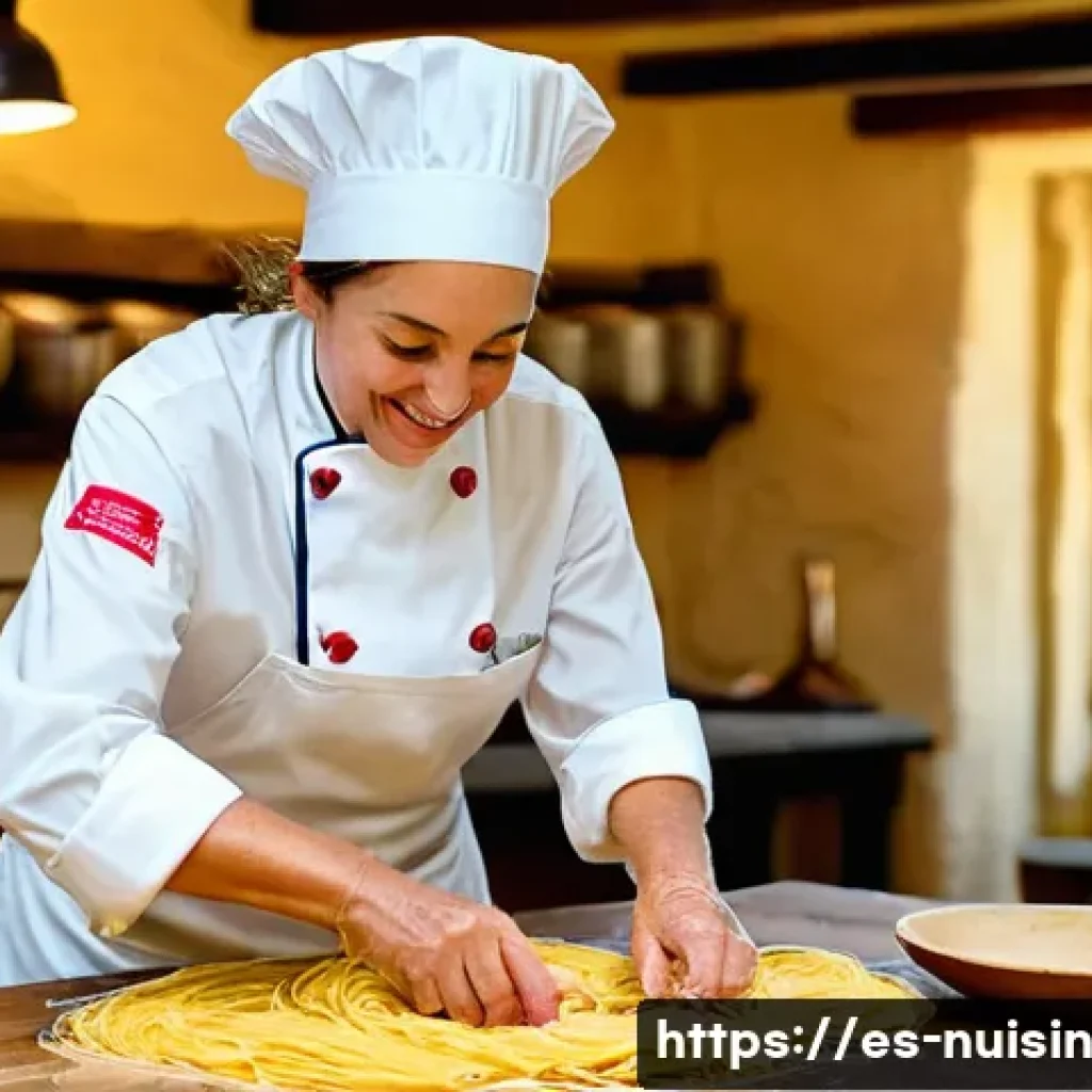 요리 교류 프로그램의 기획과 실행 - **Rustic Italian Kitchen Masterclass:**
    A warm, inviting rustic Italian kitchen, bathed in soft,...